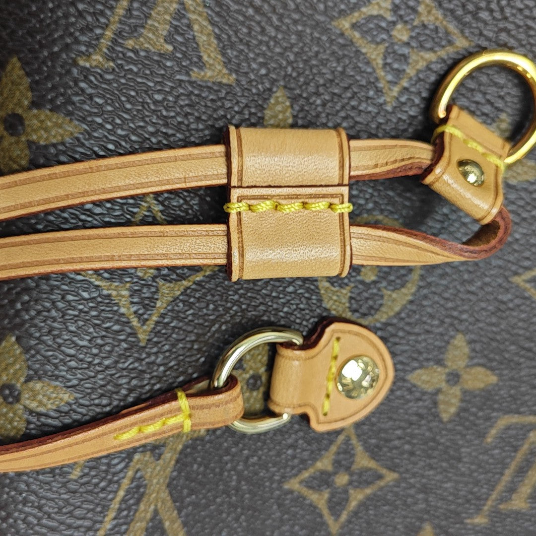 NEVERFULL MM Monogram Coated Canvas Brown