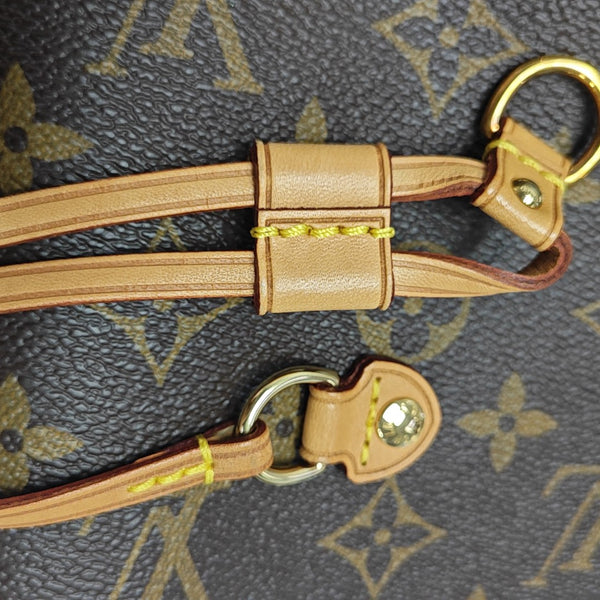 NEVERFULL MM Monogram Coated Canvas Brown
