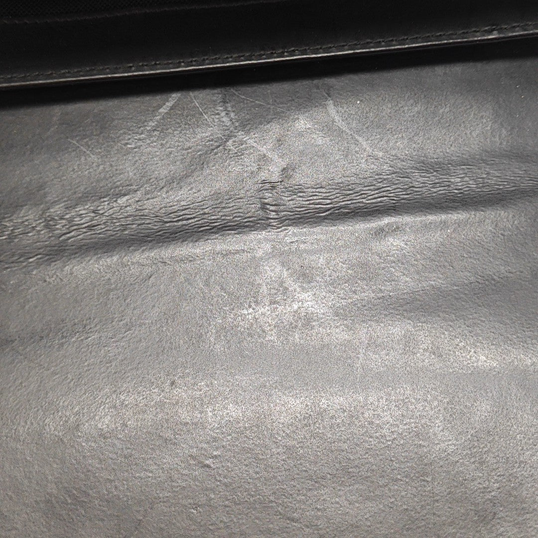 Monogram Coated Canvas Shoulder Bag Black