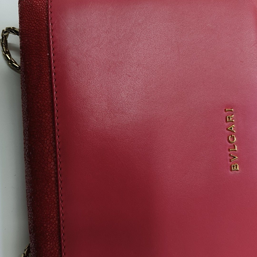 SERPENTI FOREVER Small Stingray Leather Pink