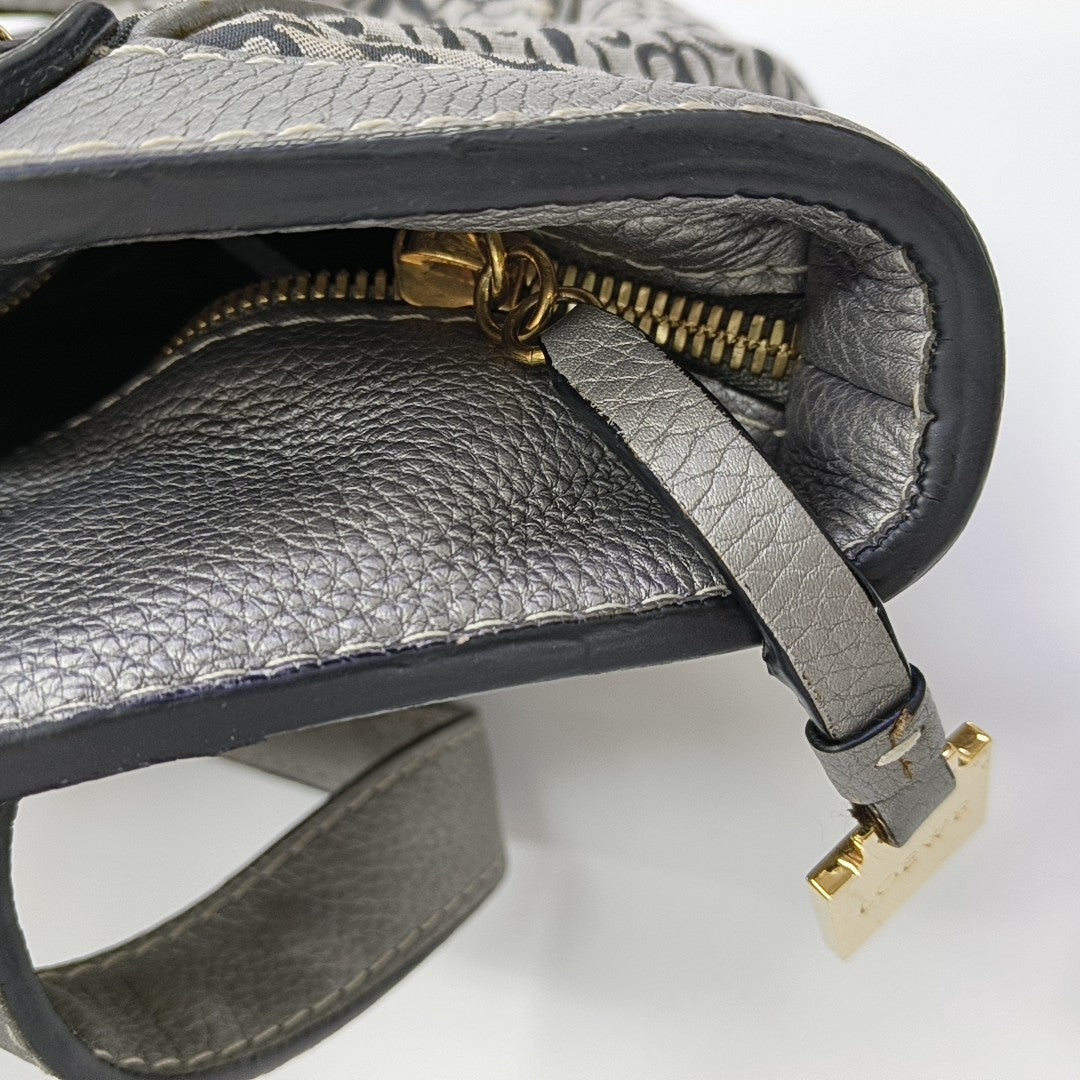 Monogram Canvas Top Handle Bag Gray
