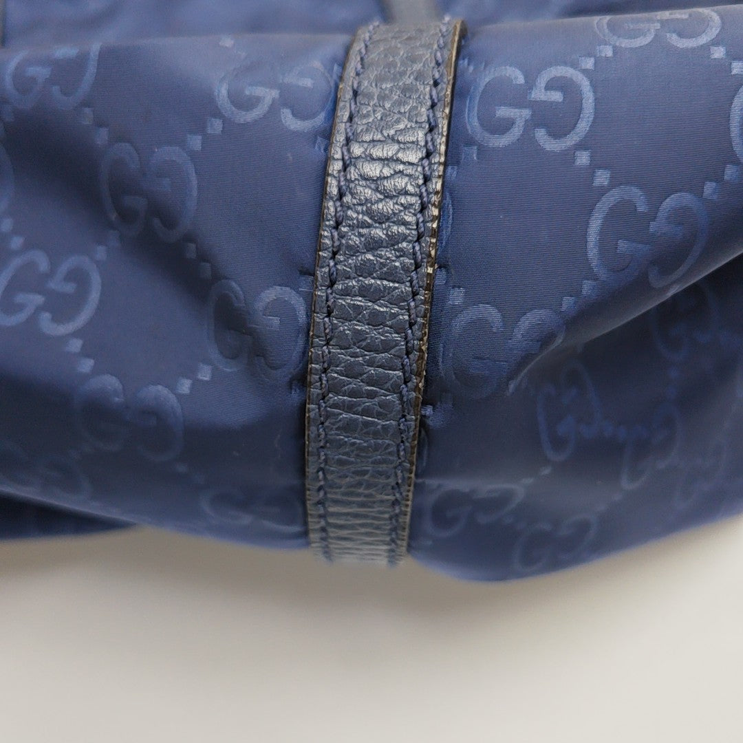 Monogram Nylon Tote Bag Blue
