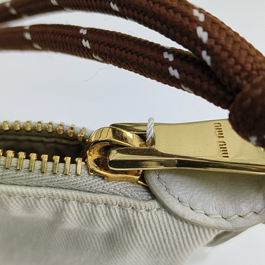 Canvas Top Handle Bag White