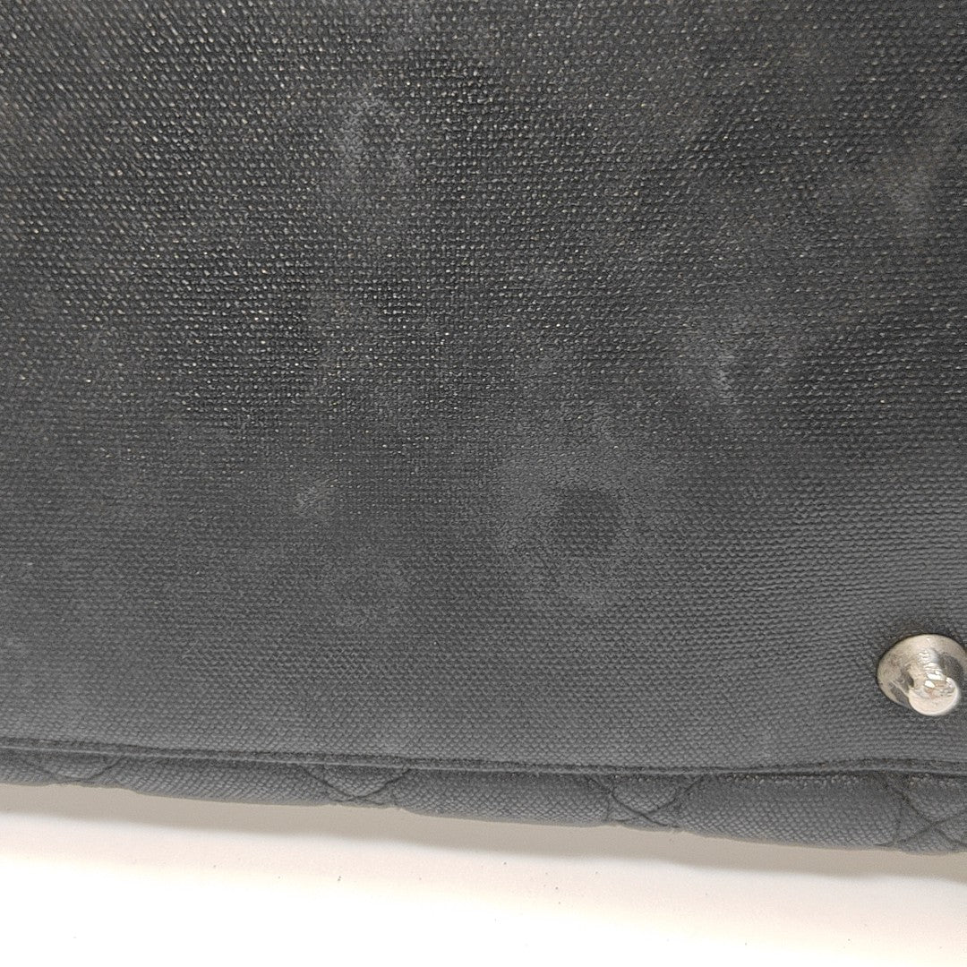 Cannage Coated Canvas Black