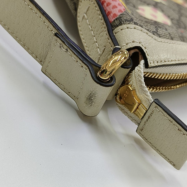 Ophidia Small Monogram Coated Canvas Beige