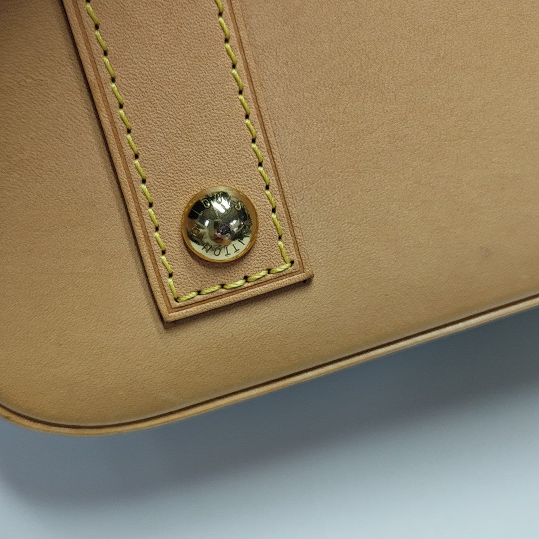 ALMA BB Monogram Coated Canvas Brown