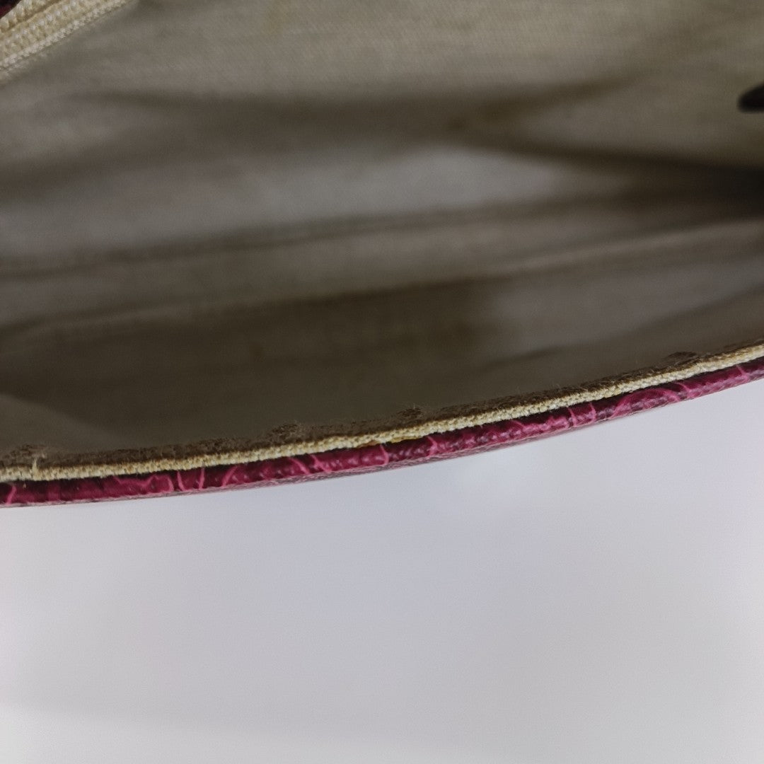 Coated Canvas Shoulder Bag Red