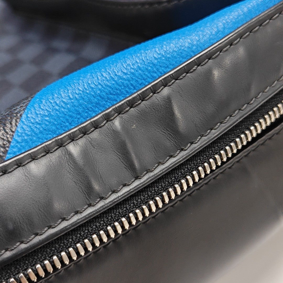 JOSH Damier Graphite Coated Canvas Black
