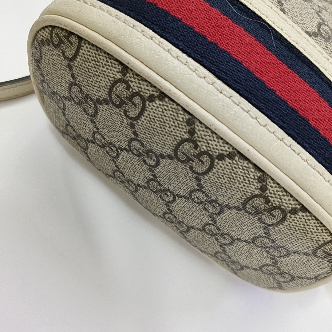 Ophidia Mini Monogram Coated Canvas Beige