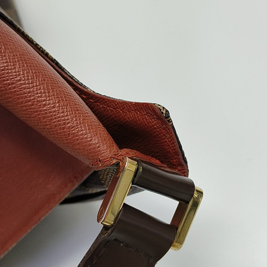 MUSETTE TANGO Damier Ebene Coated Canvas Brown