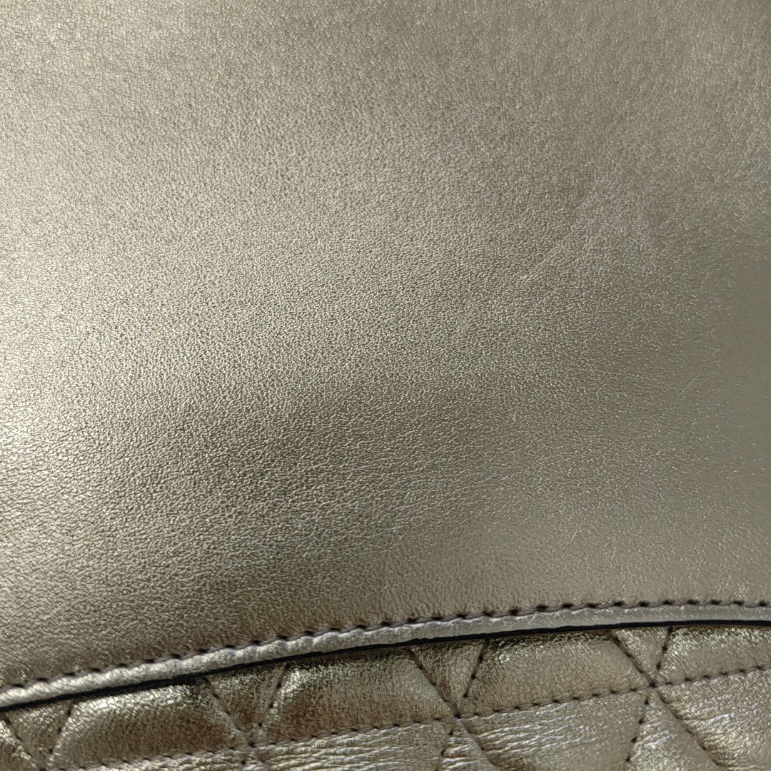 Quilted Calfskin Shoulder Bag Gold
