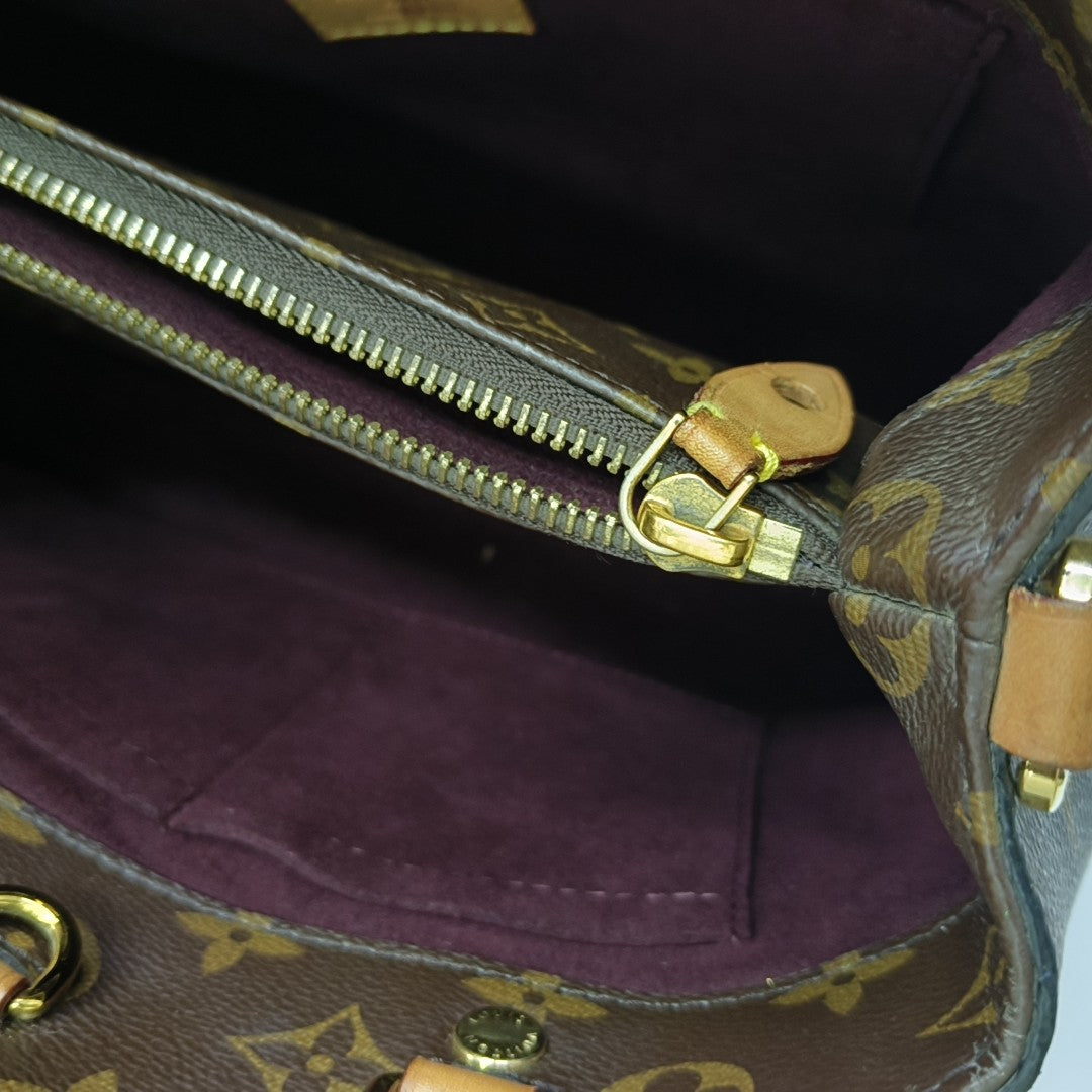 MONTAIGNE Monogram Coated Canvas Brown