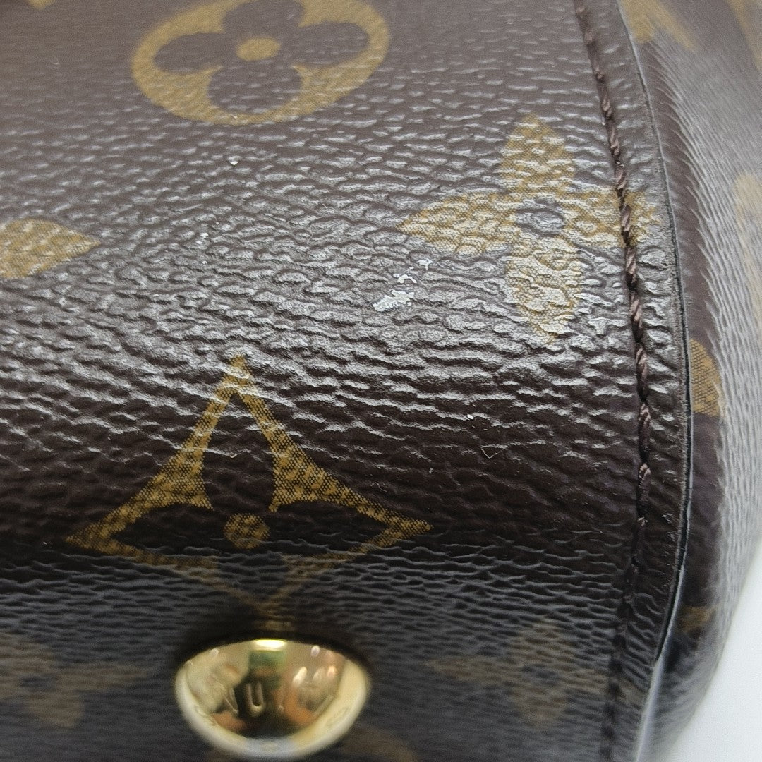 CLUNY MM Monogram Coated Canvas Brown