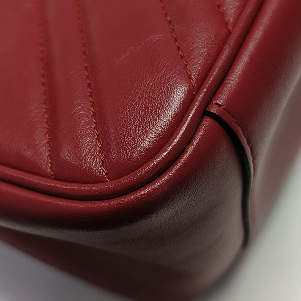 GG Marmont Small Quilted Calfskin Red