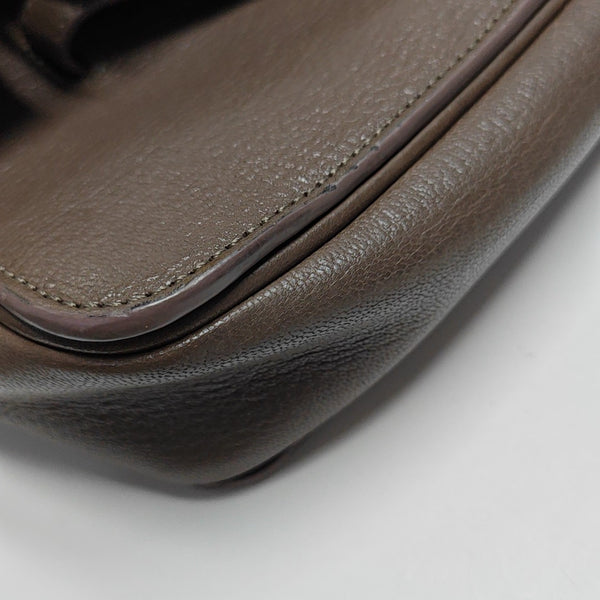 Calfskin Shoulder Bag Brown
