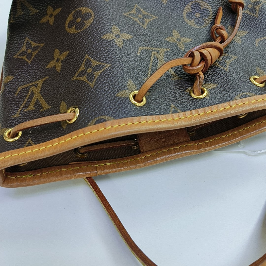 NÉONOÉ Nano Monogram Coated Canvas Brown
