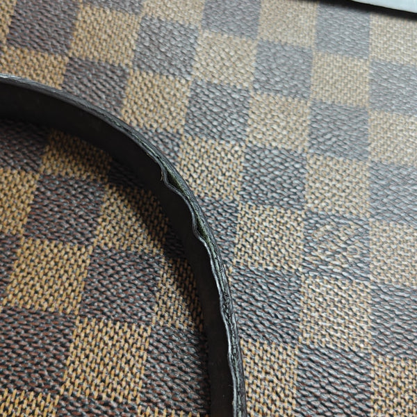 TRIBECA Damier Ebene Coated Canvas Brown