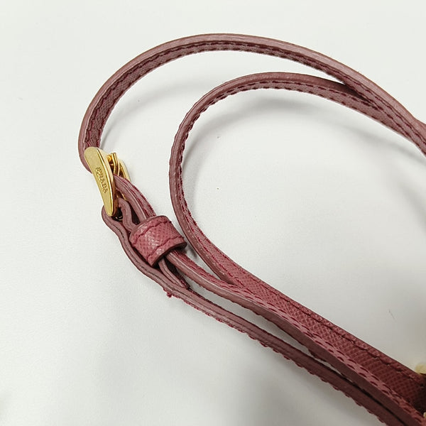 Saffiano Calfskin Shoulder Bag Pink