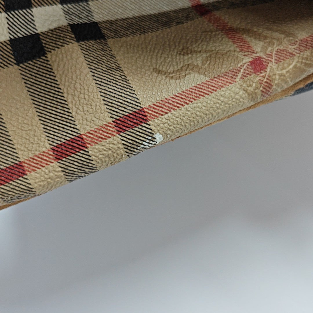Coated Canvas Shoulder Bag Beige