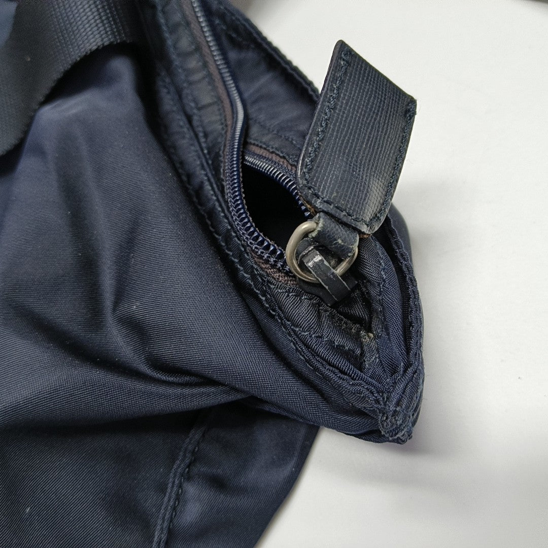 Nylon Shoulder Bag Blue