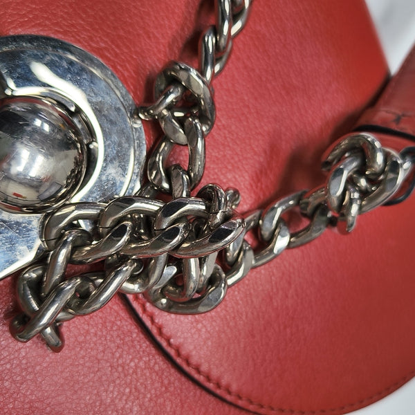 Calfskin Shoulder Bag Red