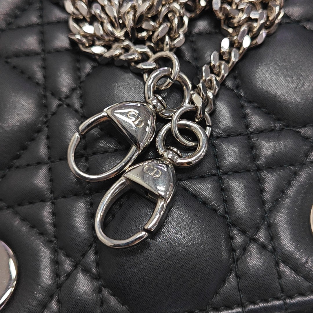 Lady Dior Mini Quilted Calfskin Black
