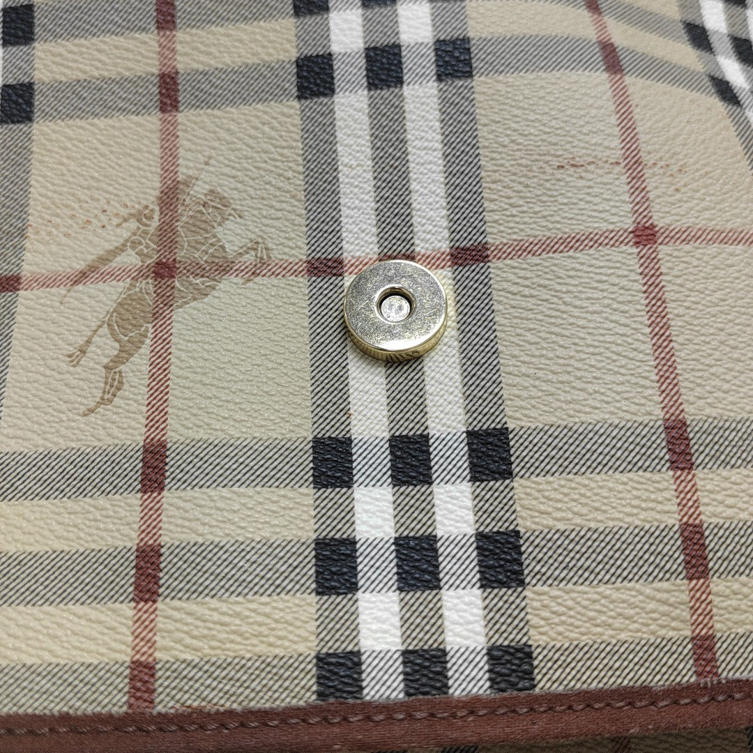 Coated Canvas Shoulder Bag Beige