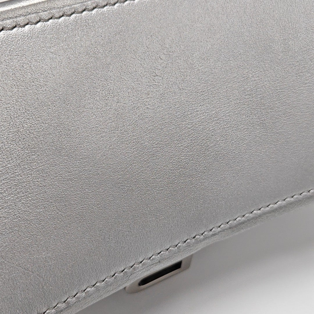 Hourglass S Calfskin Silver
