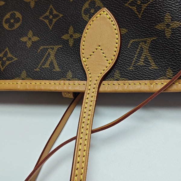 NEVERFULL MM Monogram Coated Canvas Brown