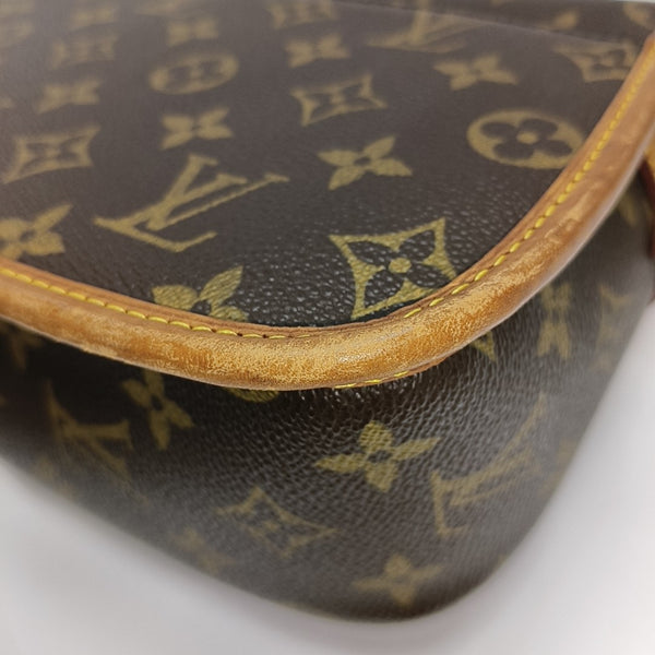SOLOGNE PM Monogram Coated Canvas Brown