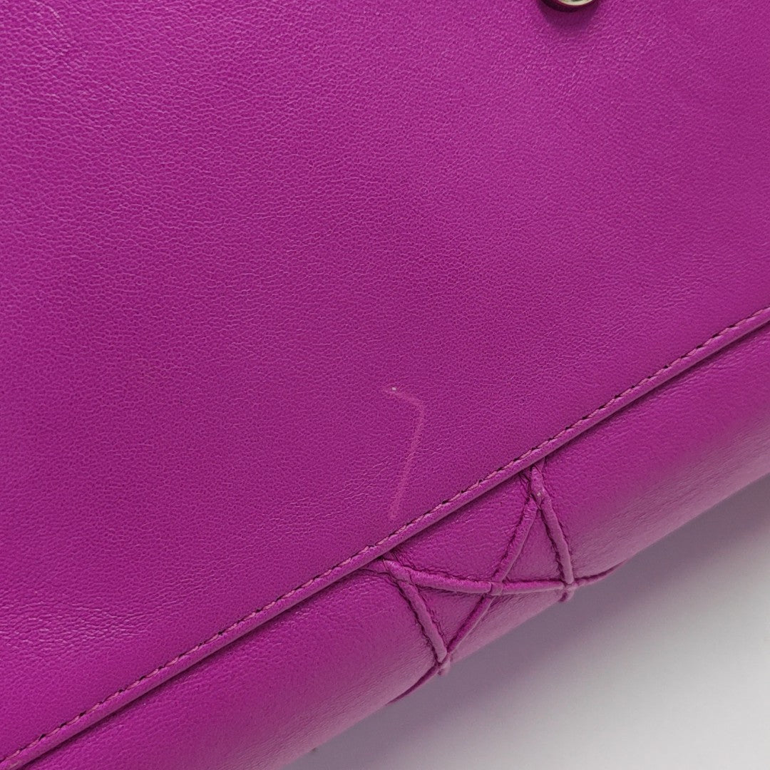 Cannage Calfskin Shoulder Bag Pink