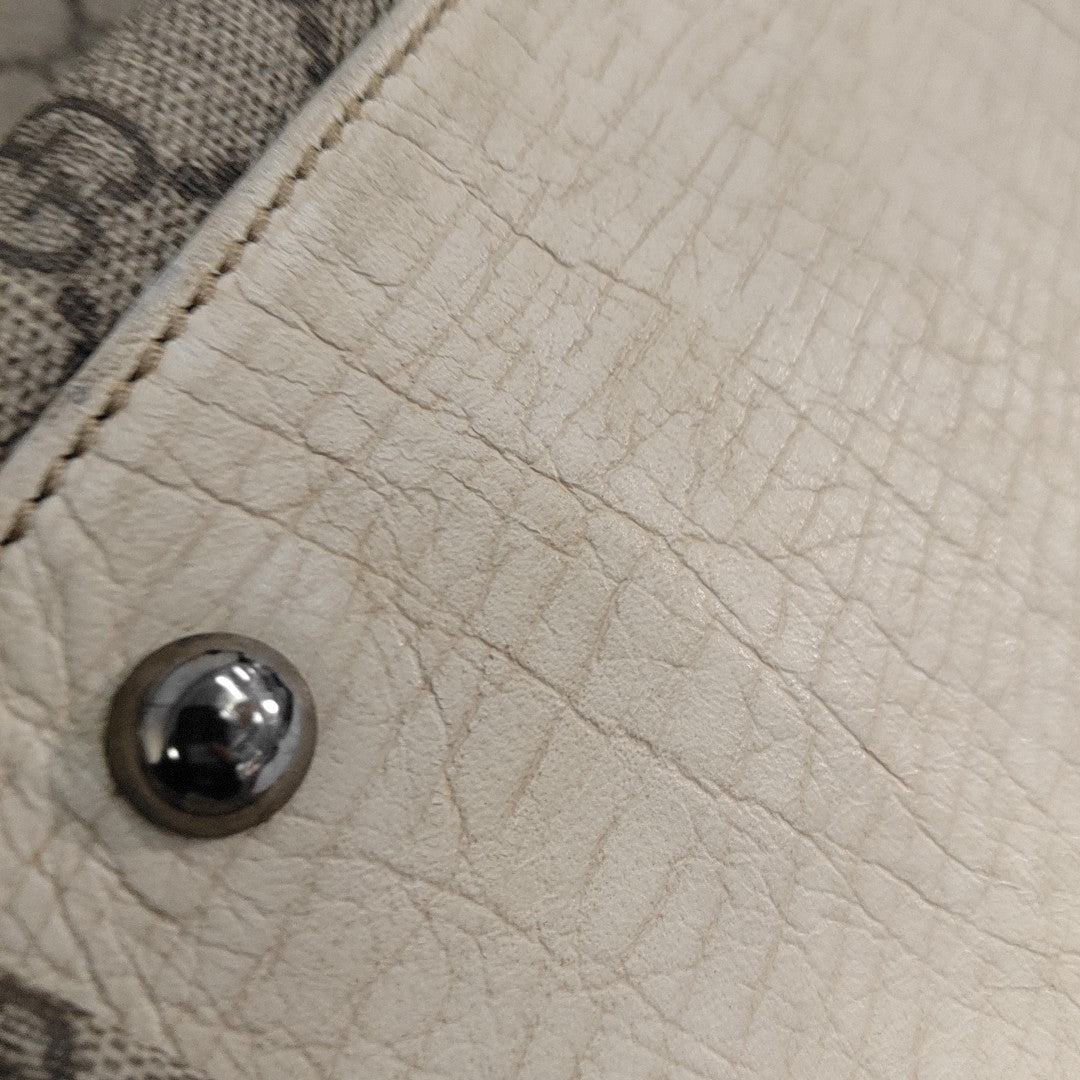 Monogram Coated Canvas Tote Bag Beige