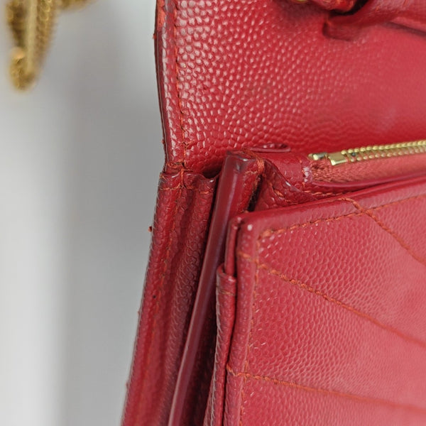 MONOGRAM Medium Quilted Calfskin Red
