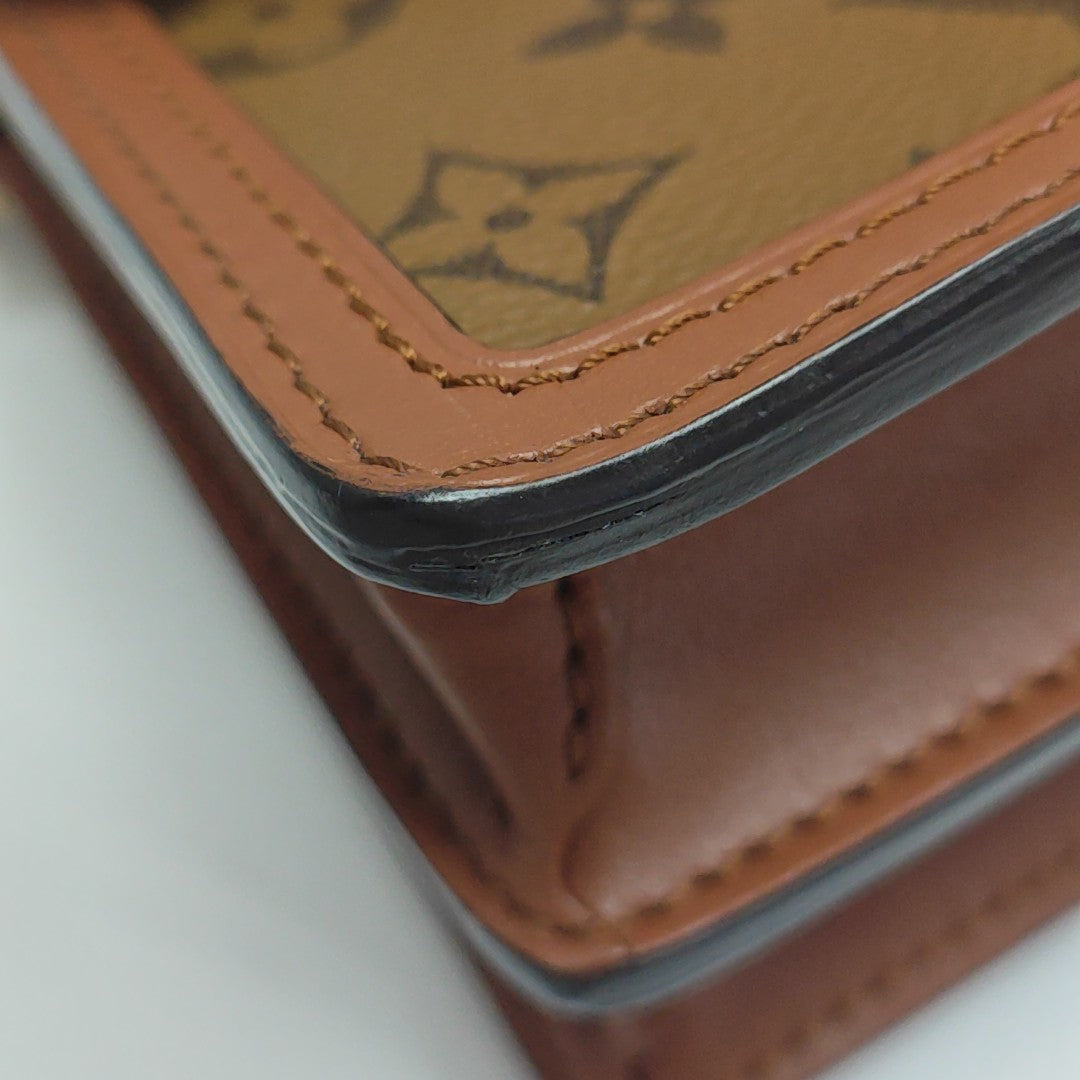 DAUPHINE Mini Monogram Coated Canvas Brown