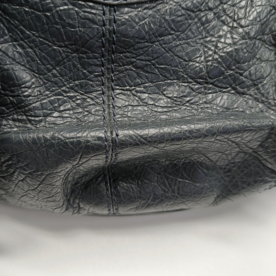 Pompon Bag Calfskin Gray