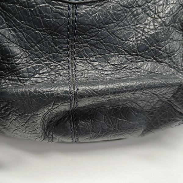 Pompon Bag Calfskin Gray