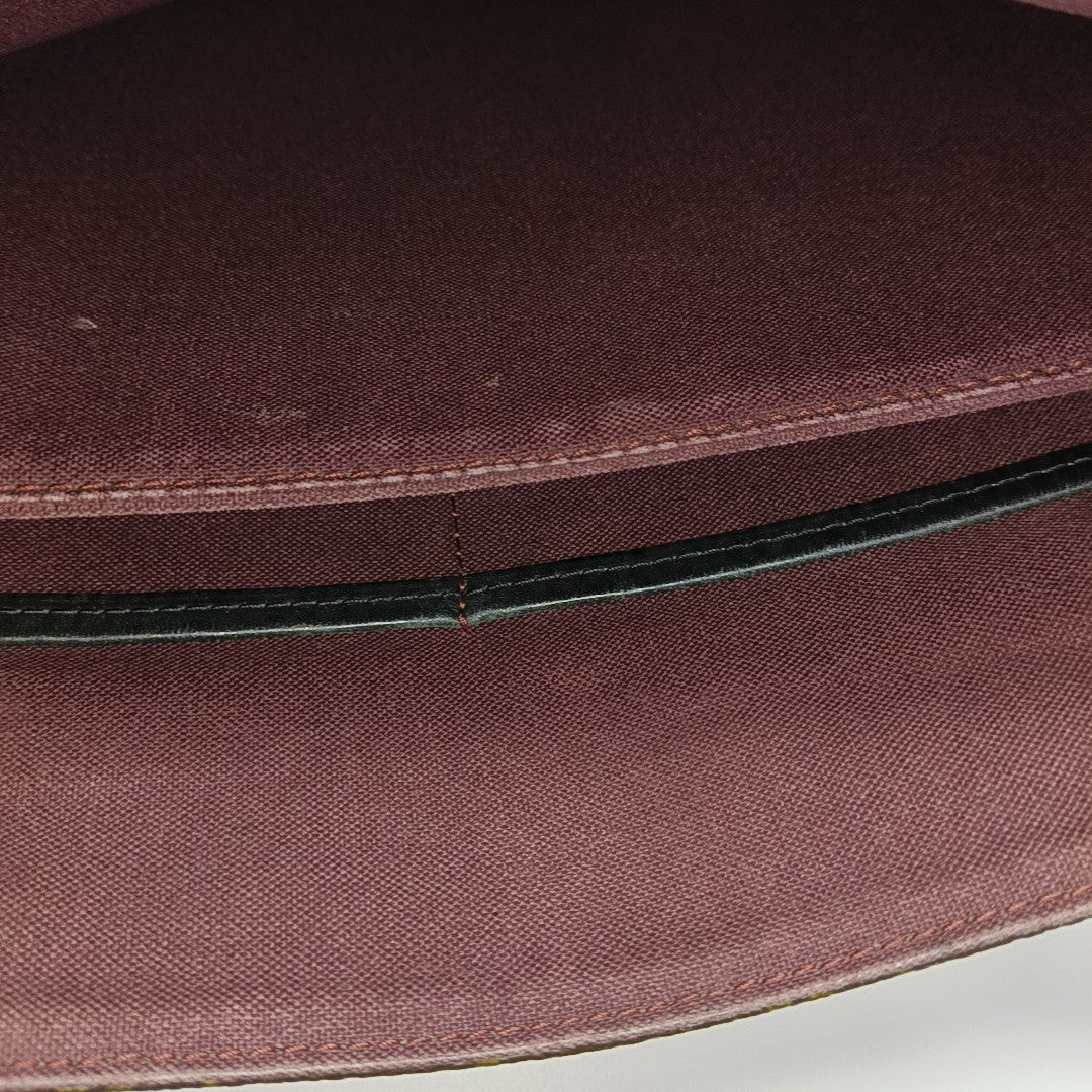 BASS Monogram Coated Canvas Brown