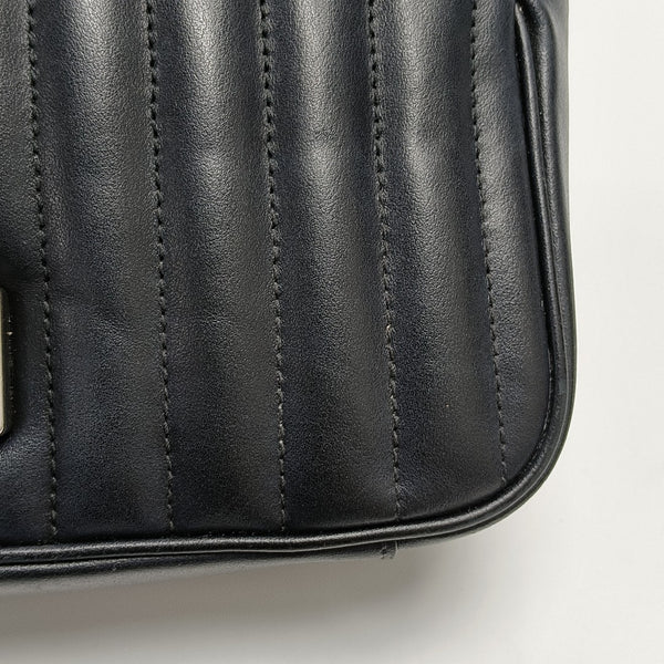 GG Marmont Small Quilted Calfskin Black