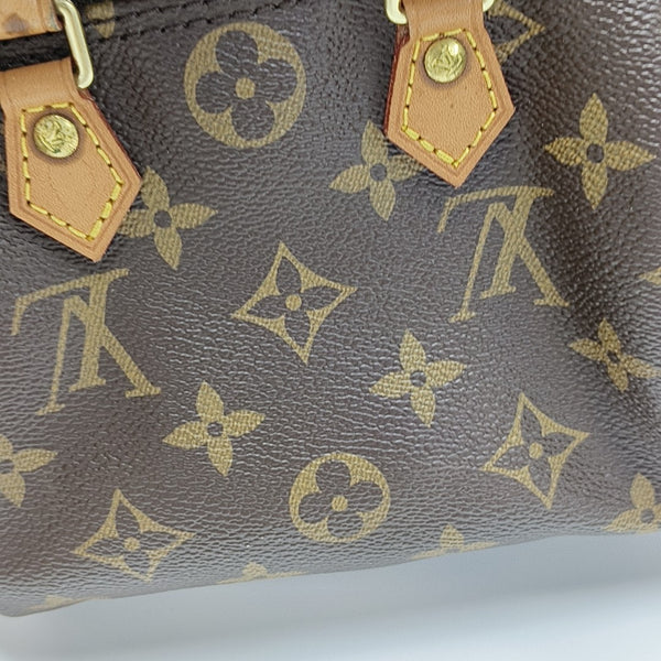 SPEEDY Nano Monogram Coated Canvas Brown