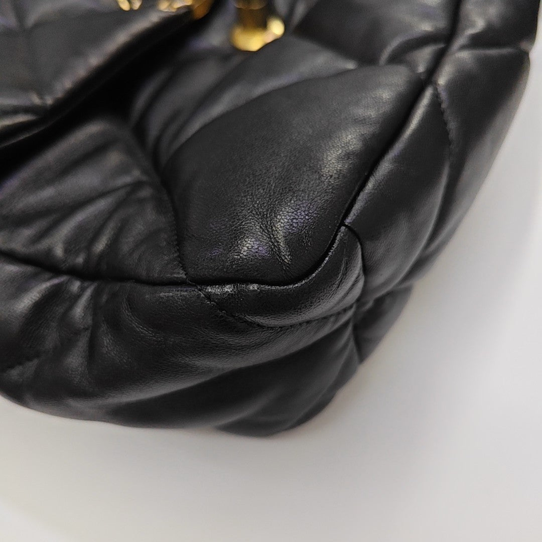 CHANEL 19 Large Quilted Lambskin Black