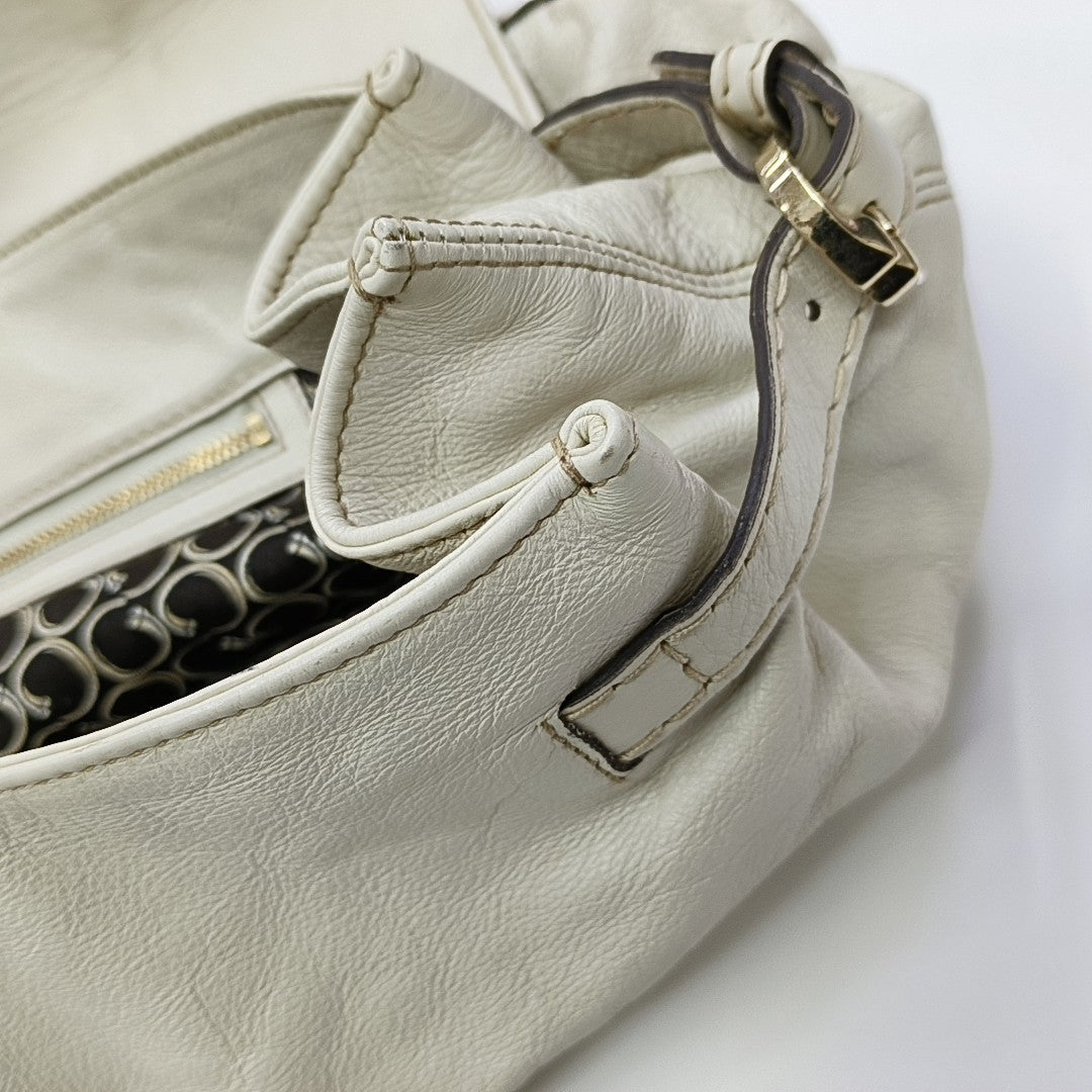Calfskin Top Handle Bag White