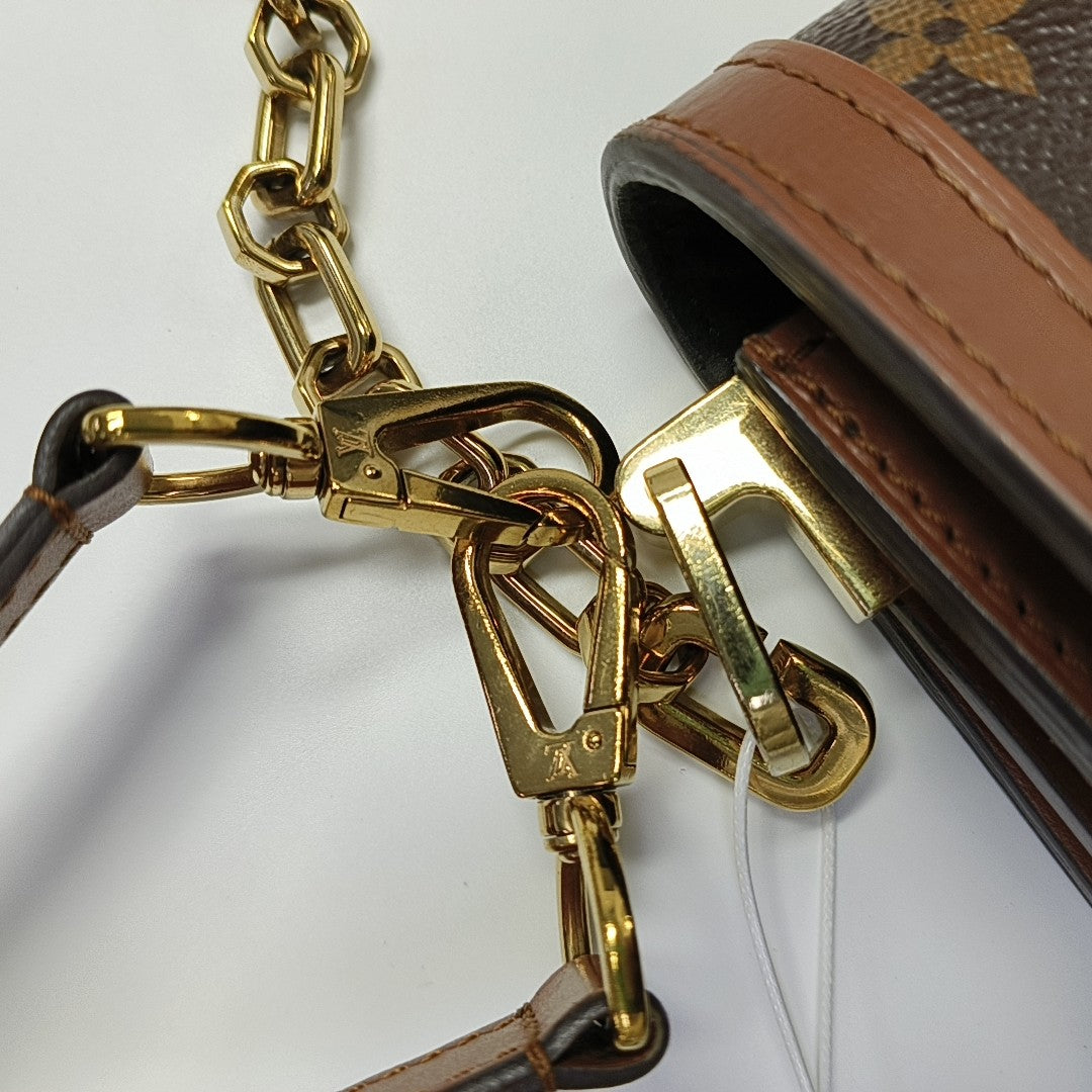 DAUPHINE MM Monogram Coated Canvas Brown