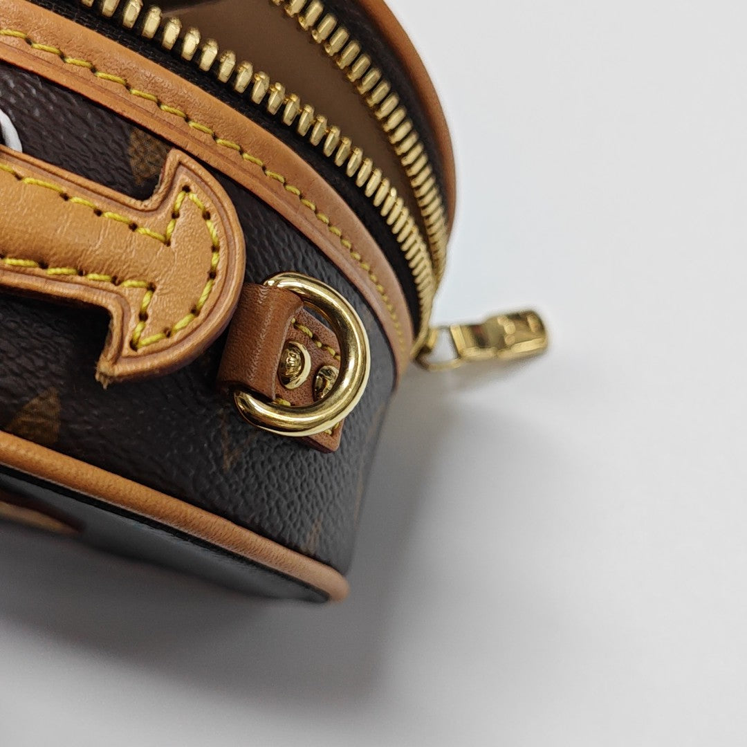 BOITE CHAPEAU Mini Monogram Coated Canvas Brown