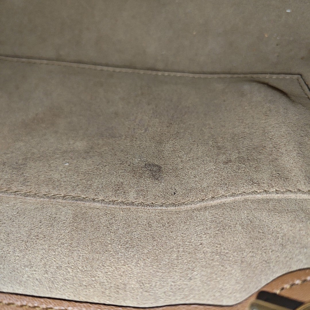 Padlock Small Monogram Coated Canvas Beige