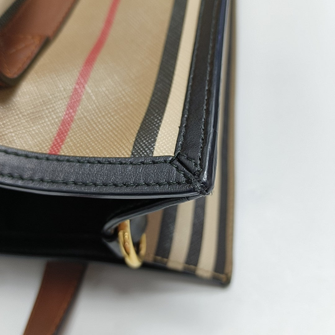 Coated Canvas Small Beige