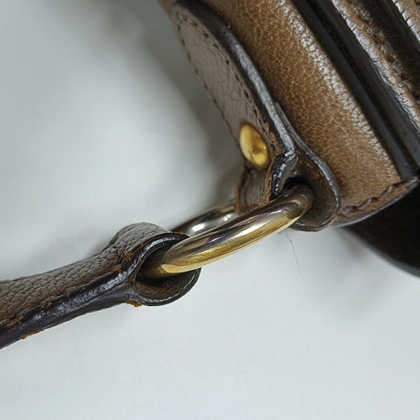 Calfskin Shoulder Bag Brown