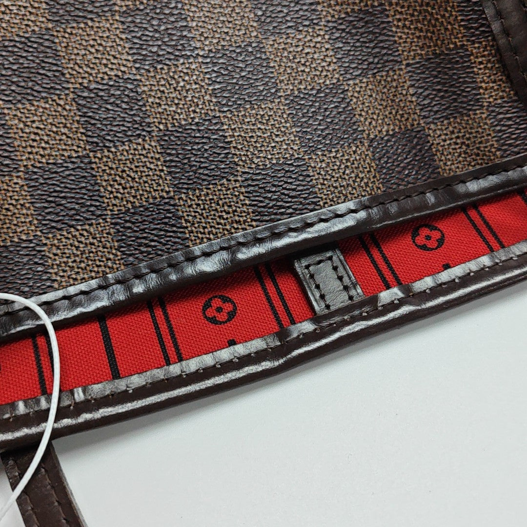 NEVERFULL MM Damier Ebene Coated Canvas Brown