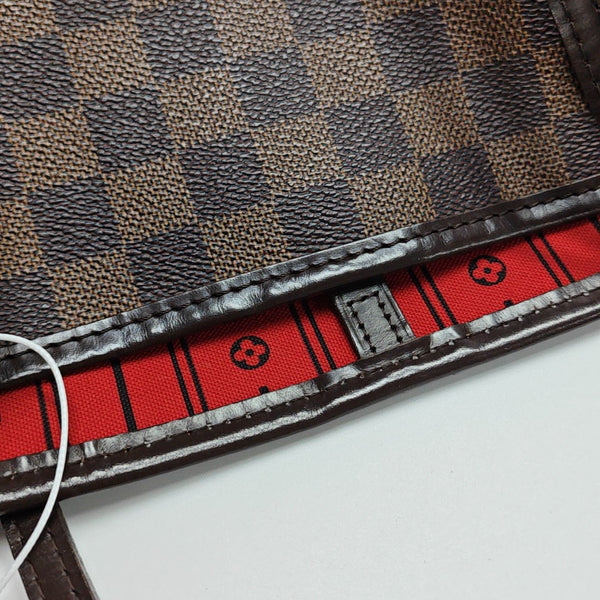 NEVERFULL MM Damier Ebene Coated Canvas Brown