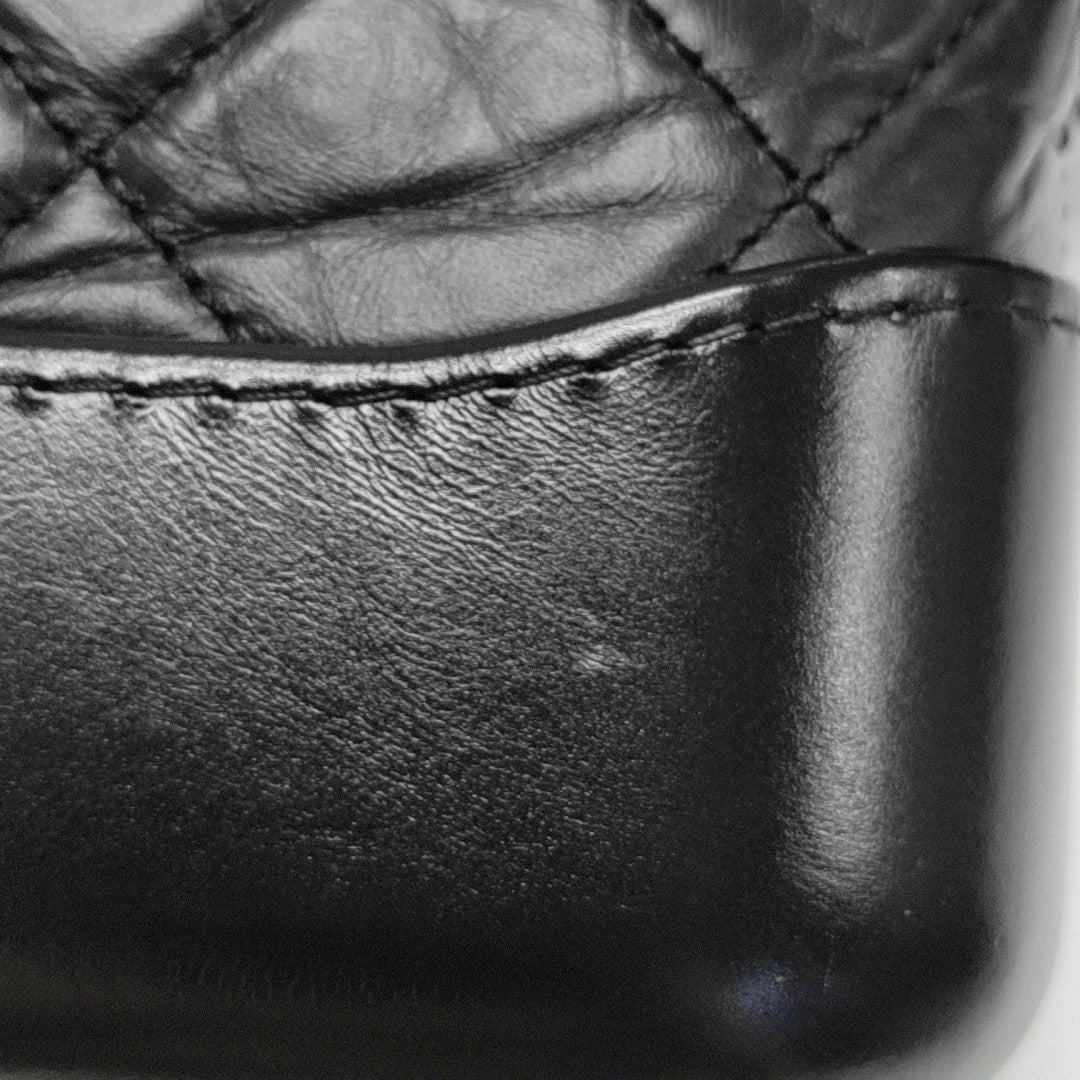 GABRIELLE Small Quilted Calfskin Black
