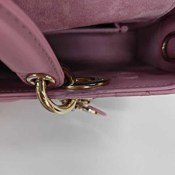 Lady D-Joy Small Cannage Lambskin Purple